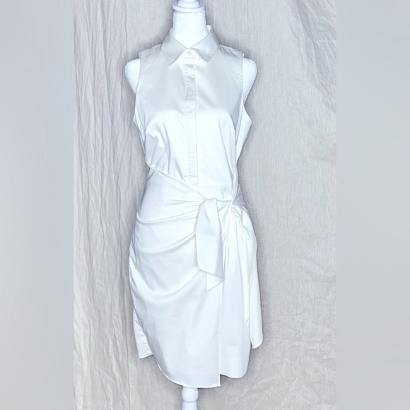 ANTONIO MELANI Dresses & Skirts - Antonio Melani White Sleeveless Shirt Dress - Size 4